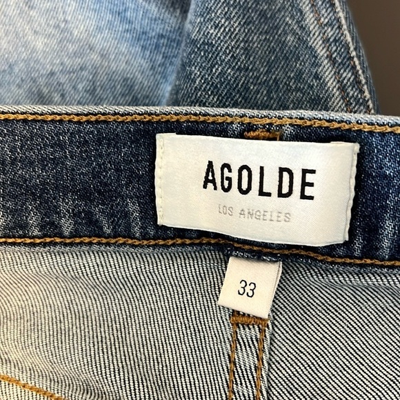 NWT Aritzia AGOLDE Kye Mid Rise Straight Crop in Mirage size 33 - Picture 7 of 14